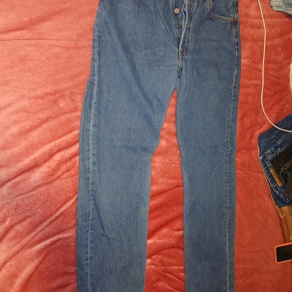 Levis Classic High-Waist Straight Leg Blue Mens Jeans